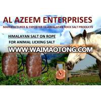 Himalayan Salt on rope for Animal Feed / Natural Himalayan Rock Crystal Cattle Salt Lick Pakistan